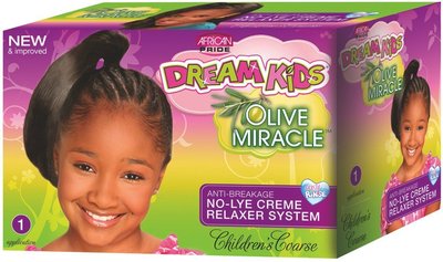 African Pride Dream Kids Olive Miracle Relaxer Kit Coarse – No-Lye Hair Relaxer