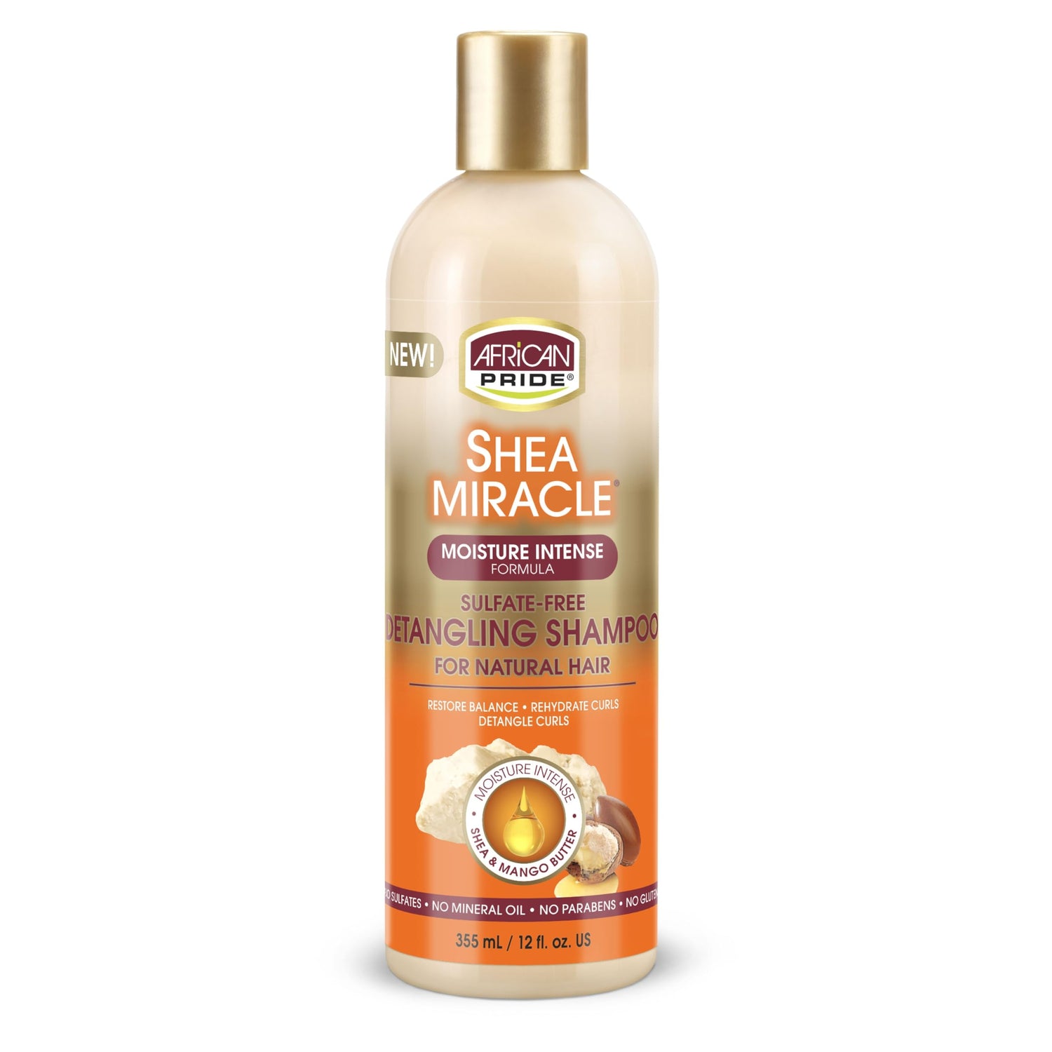 African Pride Shea Miracle Detangling Shampoo 12oz