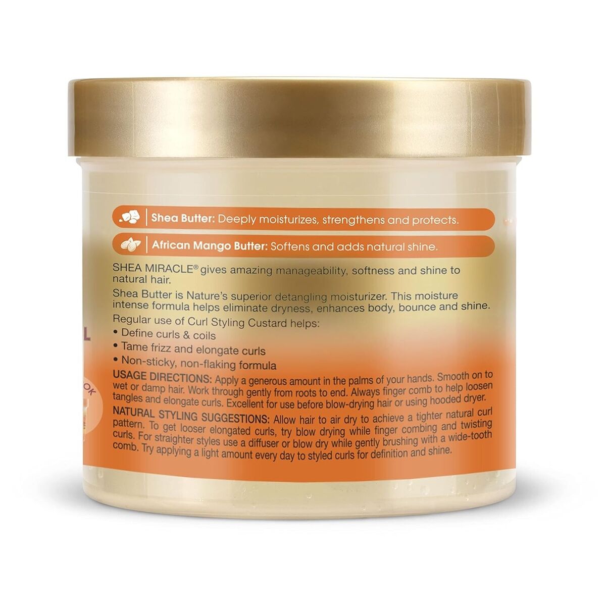 Crème coiffante pour boucles Shea Miracle d'African Pride, 340 g