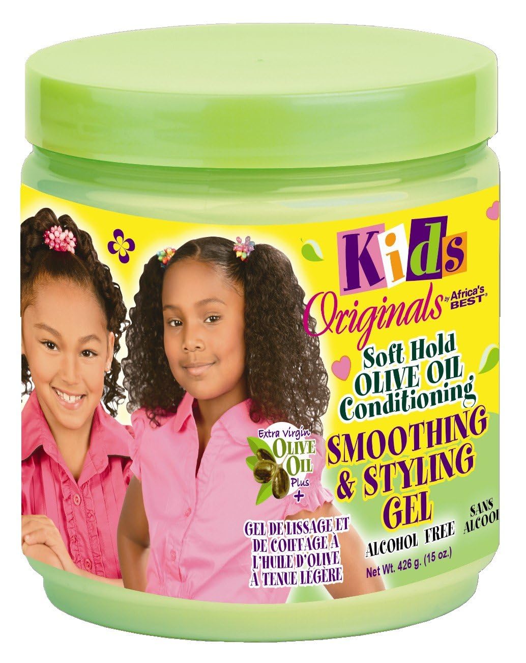 Moisturizing kids hair styling gel with shea butter and olive oil, 426g