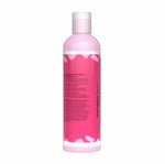 Pink bottle with white cap on a white background