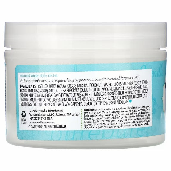 Crème fixatrice de style à l'eau de coco Camille Rose 227 ml