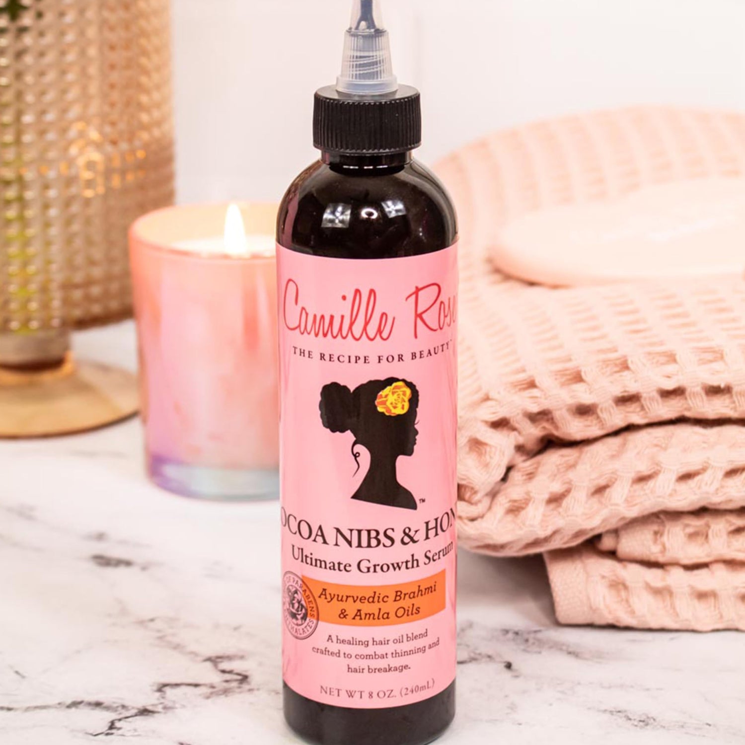Sérum de croissance aux éclats de cacao et au miel de Camille Rose 8 oz 