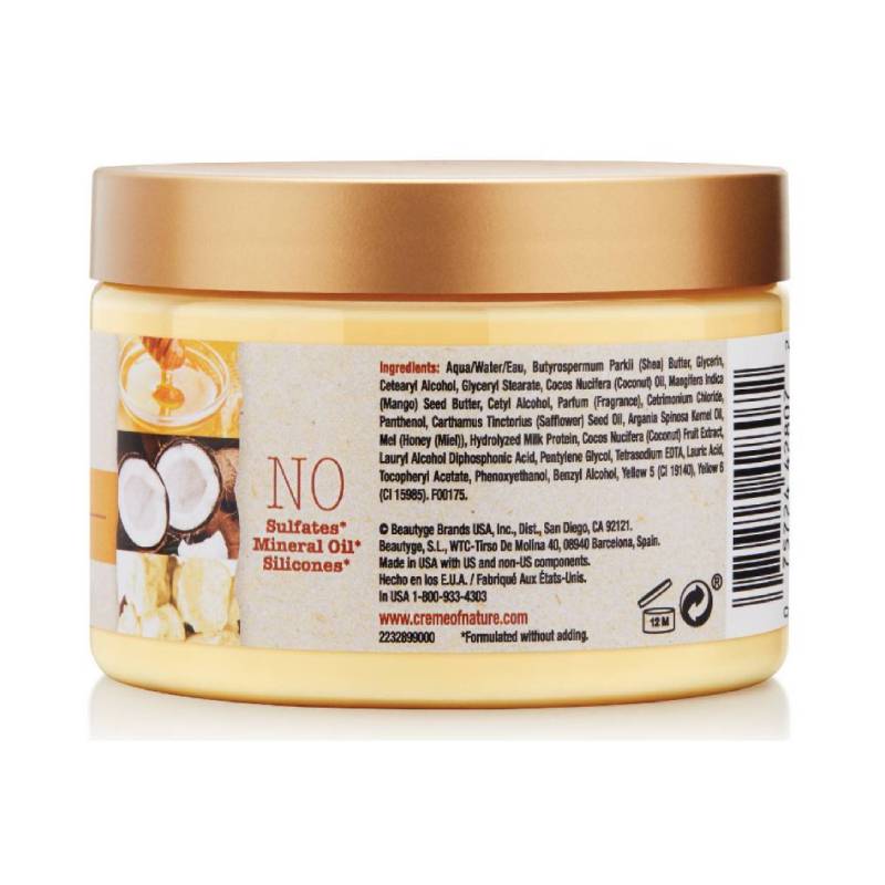 Jar with gold lid and white label on a white background