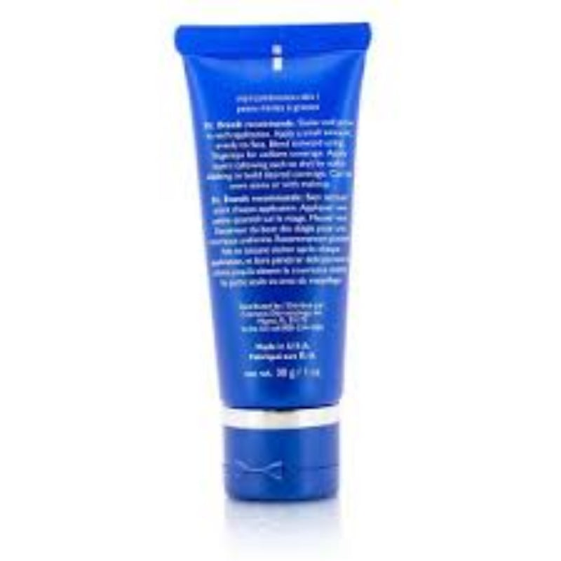 Blue tube of skincare product on a white background