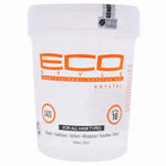 Eco Styler Krystal Styling Gel 32oz in a clear container with orange labeling for all hair types.
