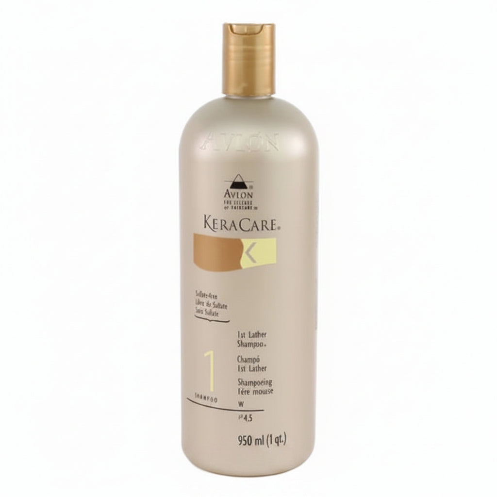 KeraCare shampoo bottle on a white background