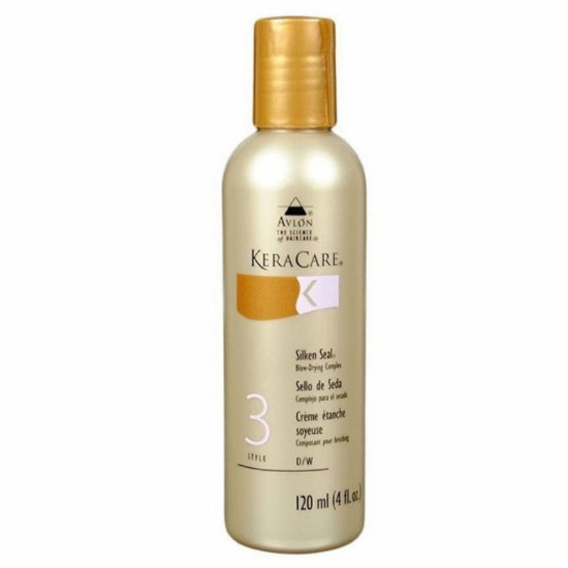 Keracare hair care product bottle on a white background