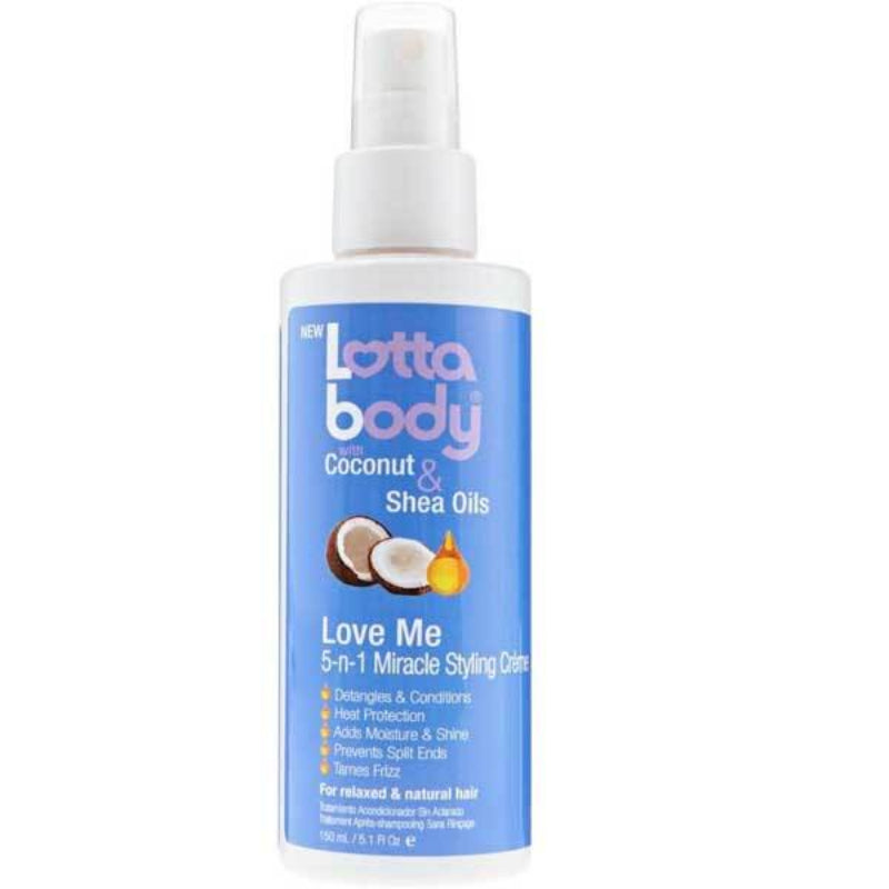 Lotta Body styling crème bottle with blue label on a white background