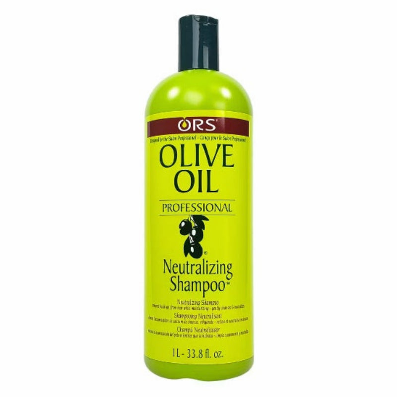 Green shampoo bottle with black cap on a white background