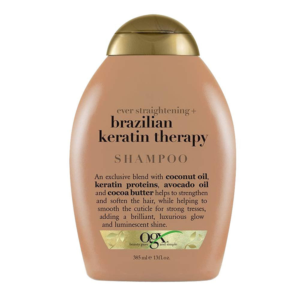 Organix Brazilian Keratin Therapy Shampoo 385ml – Smoothing Shampoo for Frizz & Damaged Hair