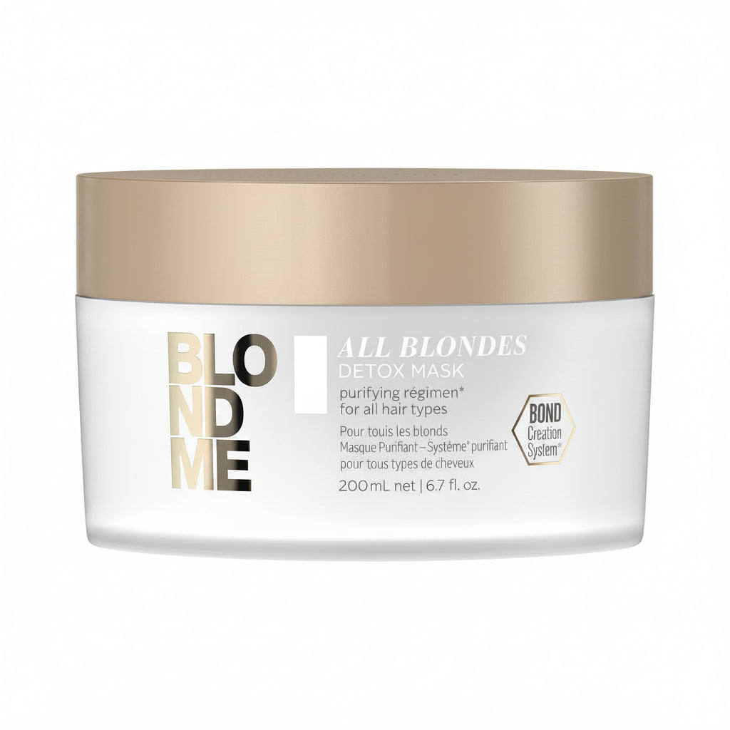 BlondMe detox mask jar on a white background