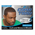 Luster's S-Curl Comb Thru Texturizer packaging with a man's face on a white background