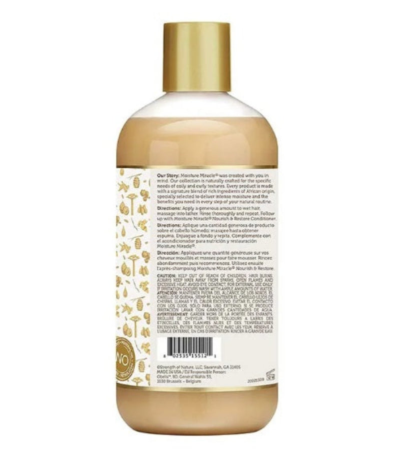 Bottle with gold cap and label on a white background