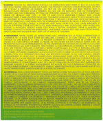 Warning label with text on a green background