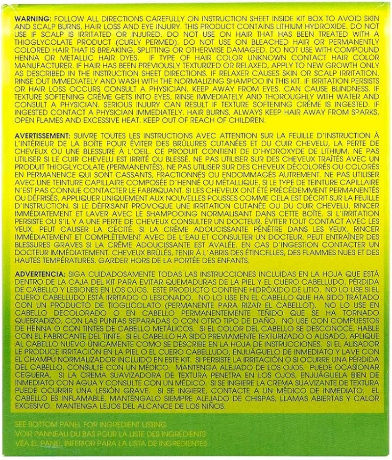 Warning label with text on a green background