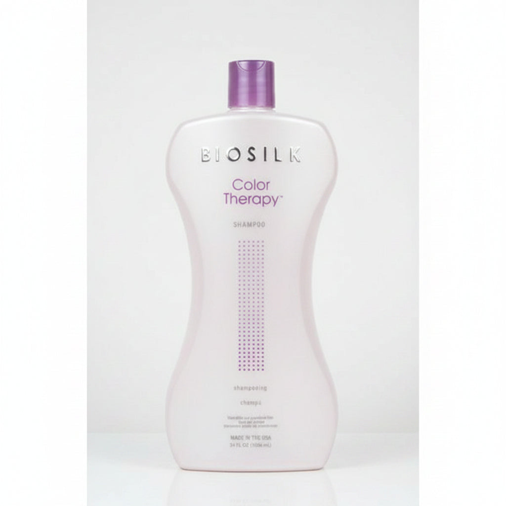 Biosilk Color Therapy shampoo bottle on a white background