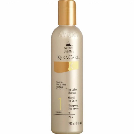 Keracare 1st Lather Shampoo Sulfate-Free 8oz – Gentle Clarifying Shampoo for All Hair Types