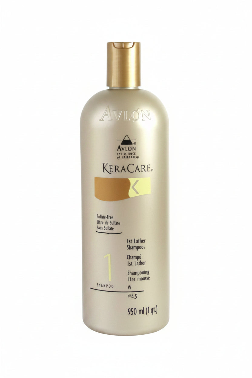 Avlon KeraCare shampoo bottle on a white background