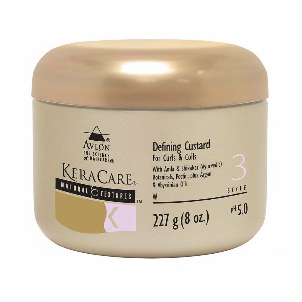 KeraCare Defining Custard jar on a white background
