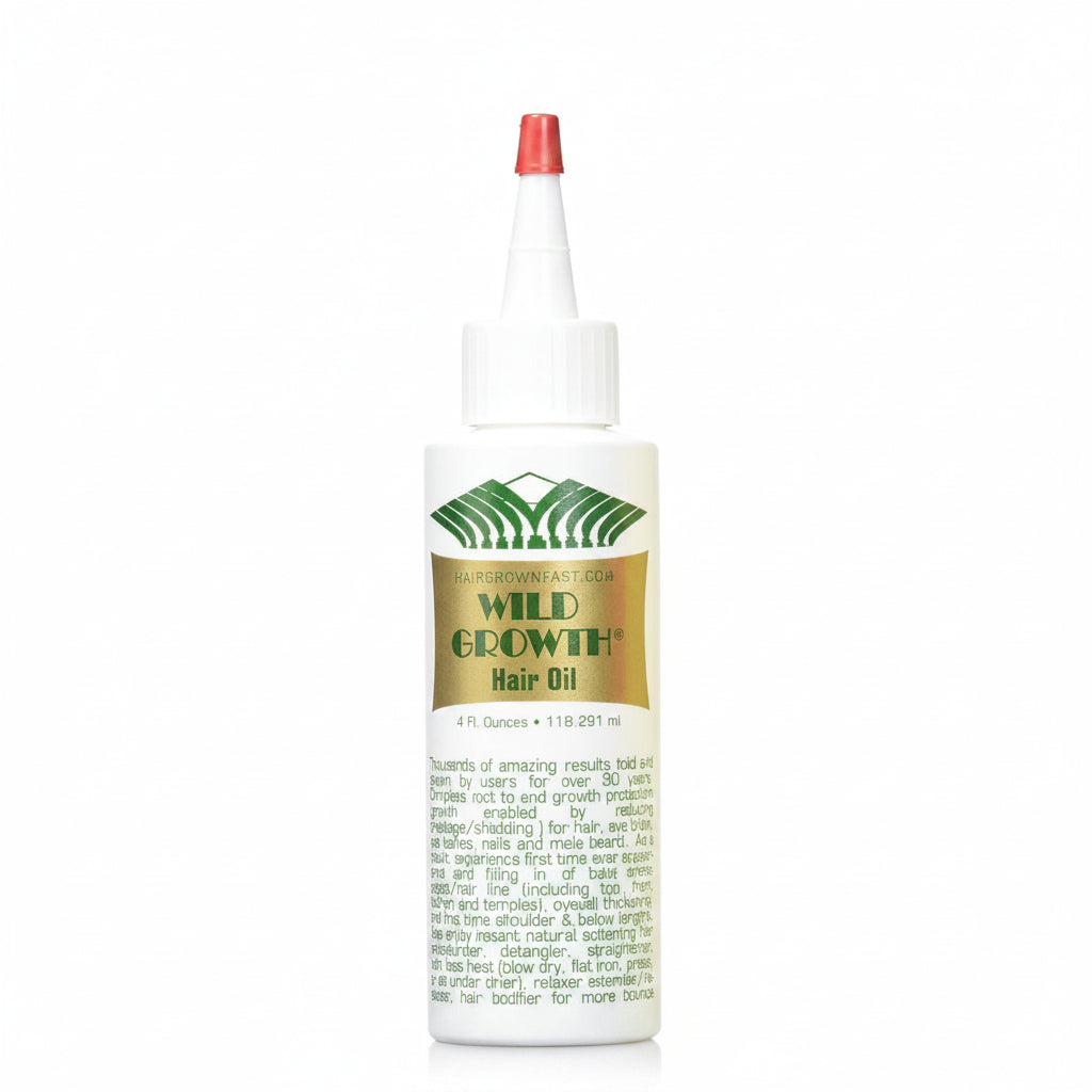 Wild Growth Hair Oil 4oz bottle for hair growth and scalp health